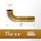 Everflow Direct Connect Waste Bend for Tubular Drain Applications, 22GA Brass 1-1/2"x8" 2218 - alternate 5